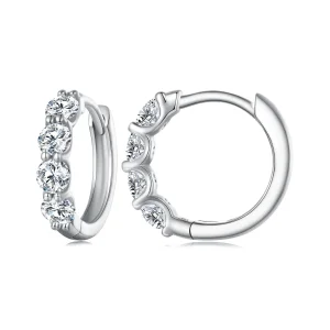 (bilde for) Pandora Style Moissanite Hoop øredobber - MSE030