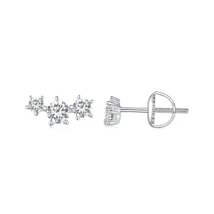 (bilde for) Pandora Style Moissanite øredobber (ett sertifikat) - MSE034