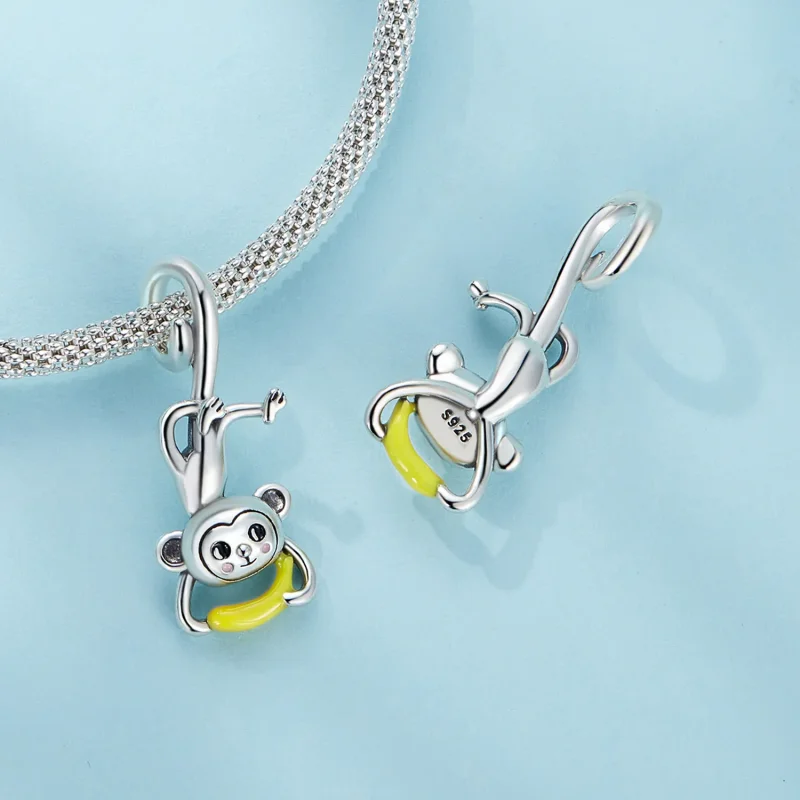 (bilde for) Pandora Style Monkey Dangle - SCC2547 - Vis 4