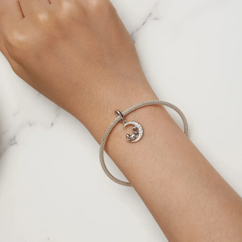 (bilde for) Pandora Style Moon and Cat Dangle - SCC2571 - Vis 7