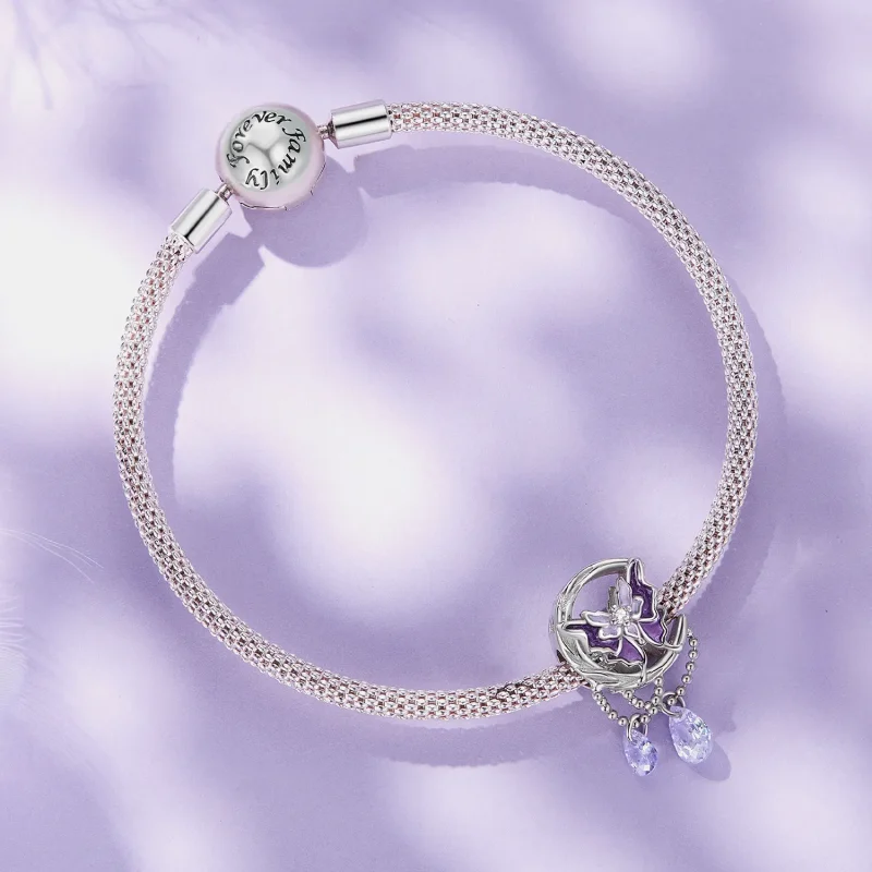 (bilde for) Pandora Style Moon Butterfly Charm - SCC2545 - Vis 3