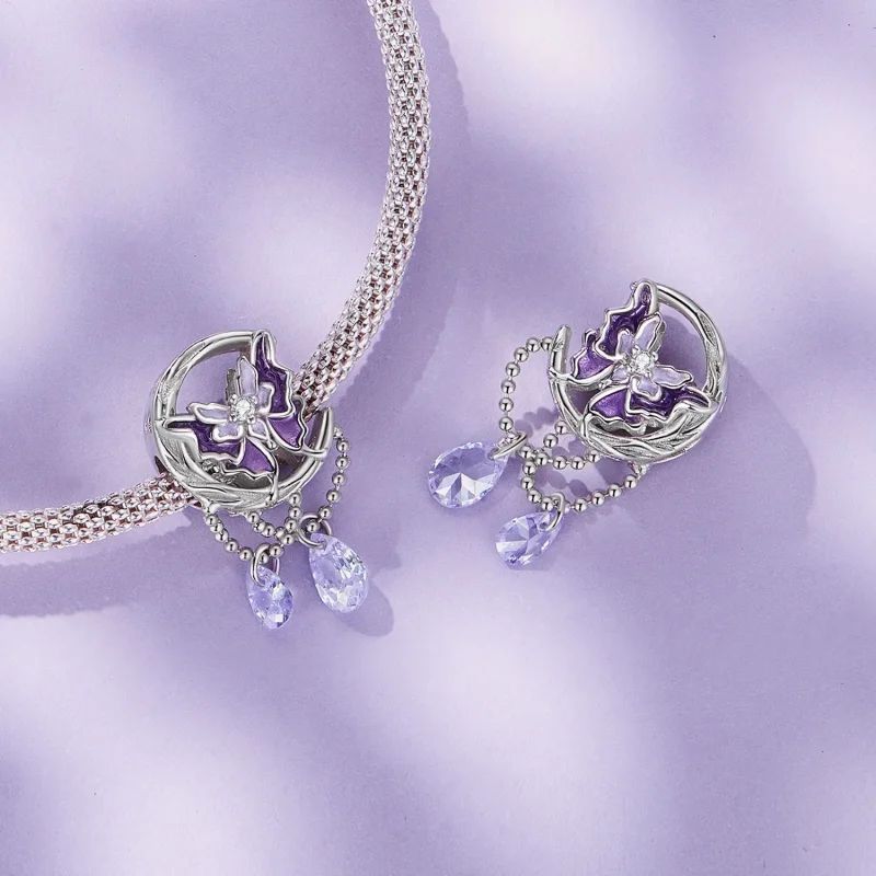 (bilde for) Pandora Style Moon Butterfly Charm - SCC2545 - Vis 4