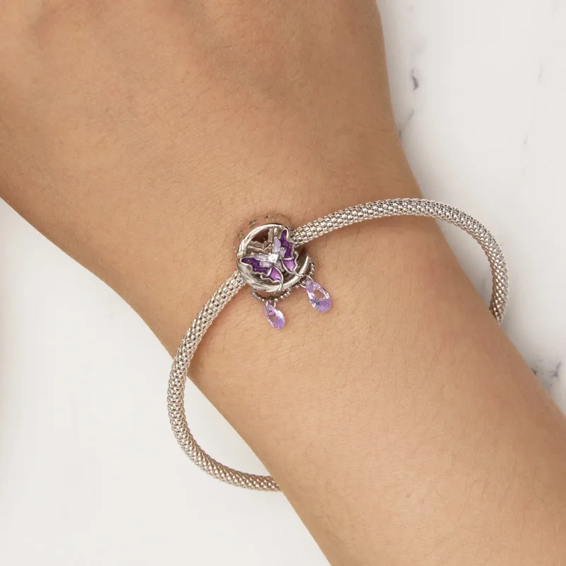 (bilde for) Pandora Style Moon Butterfly Charm - SCC2545 - Vis 5