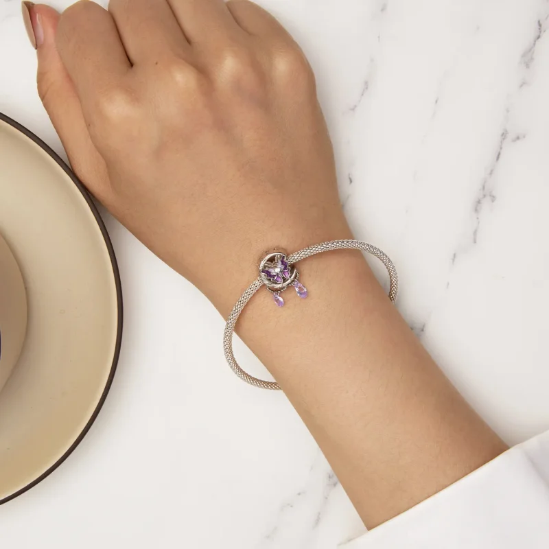 (bilde for) Pandora Style Moon Butterfly Charm - SCC2545 - Vis 6