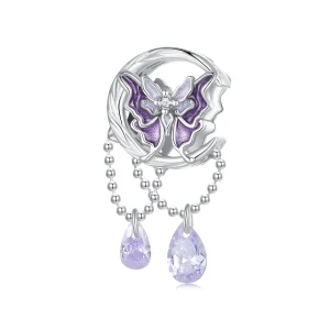 (bilde for) Pandora Style Moon Butterfly Charm - SCC2545