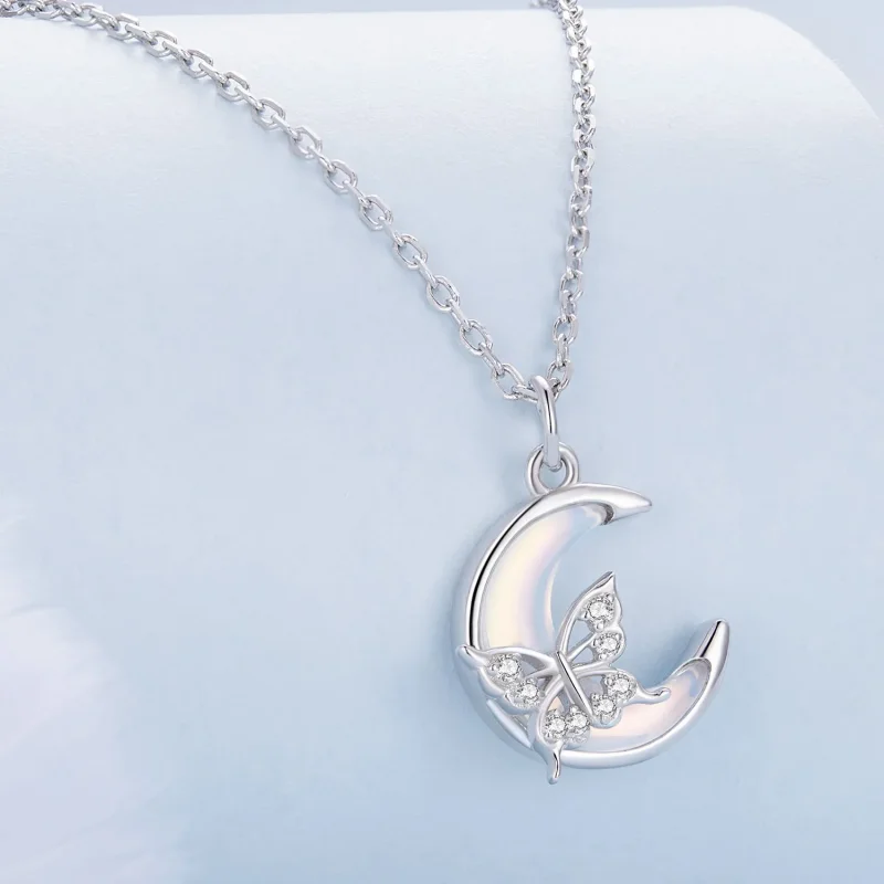 (bilde for) Pandora Style Moon Butterfly Halskjede - BSN353 - Vis 2