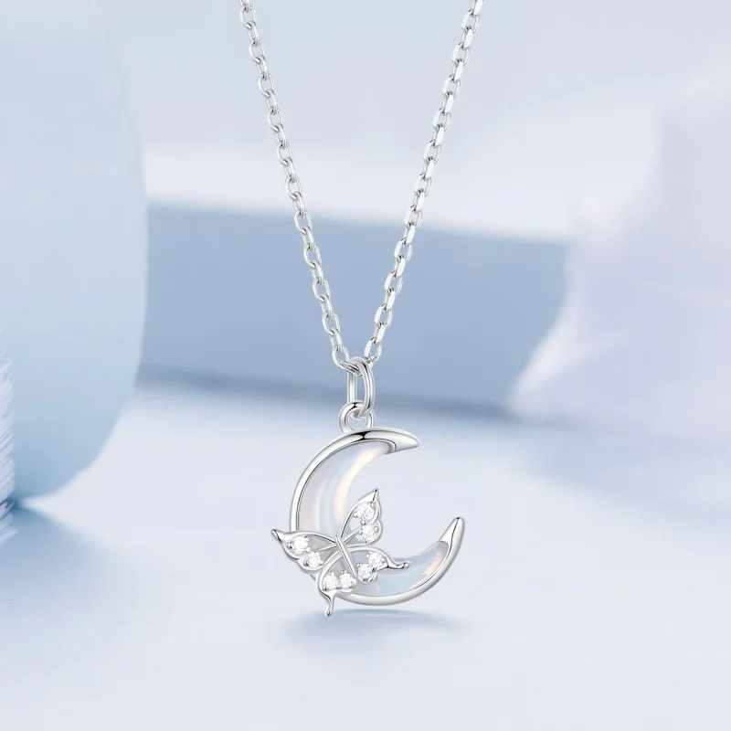 (bilde for) Pandora Style Moon Butterfly Halskjede - BSN353 - Vis 3