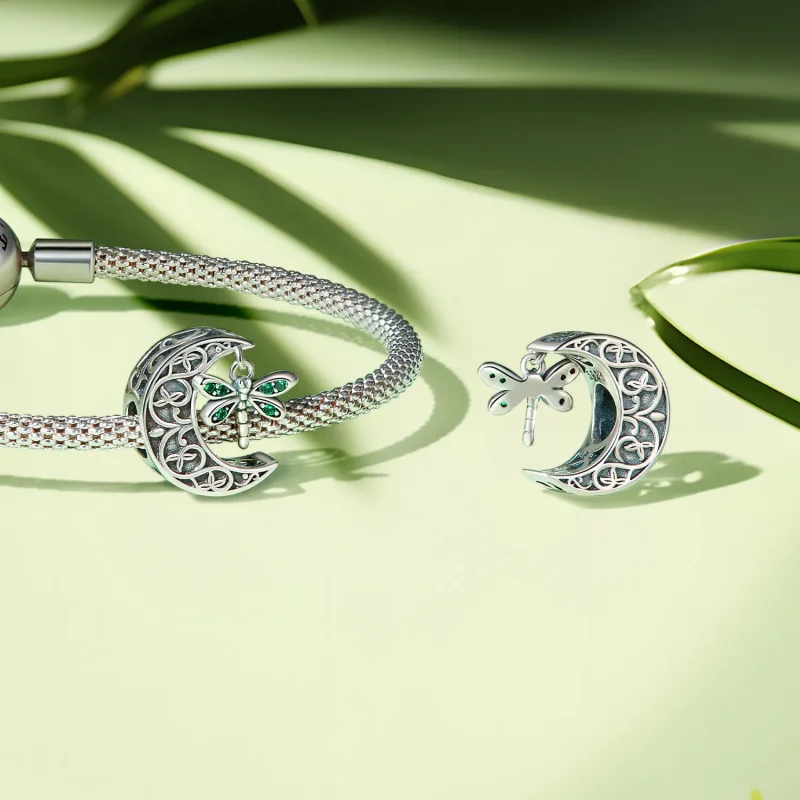 (bilde for) Pandora Style Moon Dragonfly Charm - SCC2605 - Vis 4