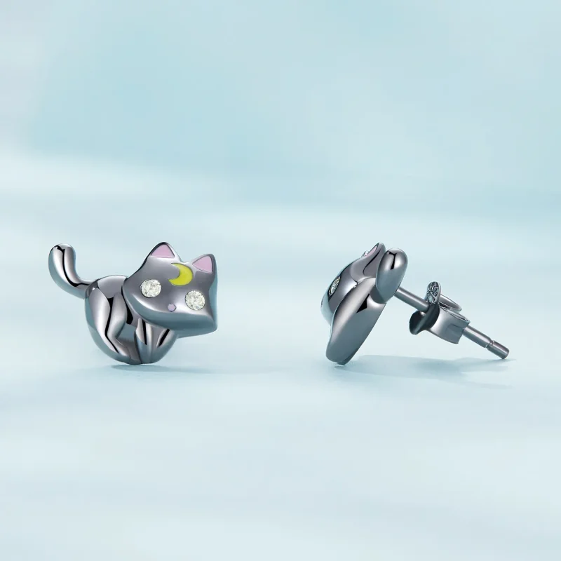(bilde for) Pandora Style Moon Kitten Studs øredobber - SCE1584 - Vis 3