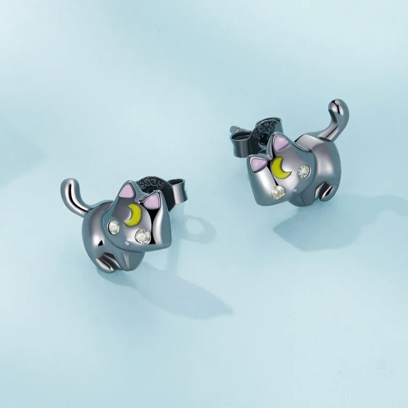 (bilde for) Pandora Style Moon Kitten Studs øredobber - SCE1584 - Vis 4