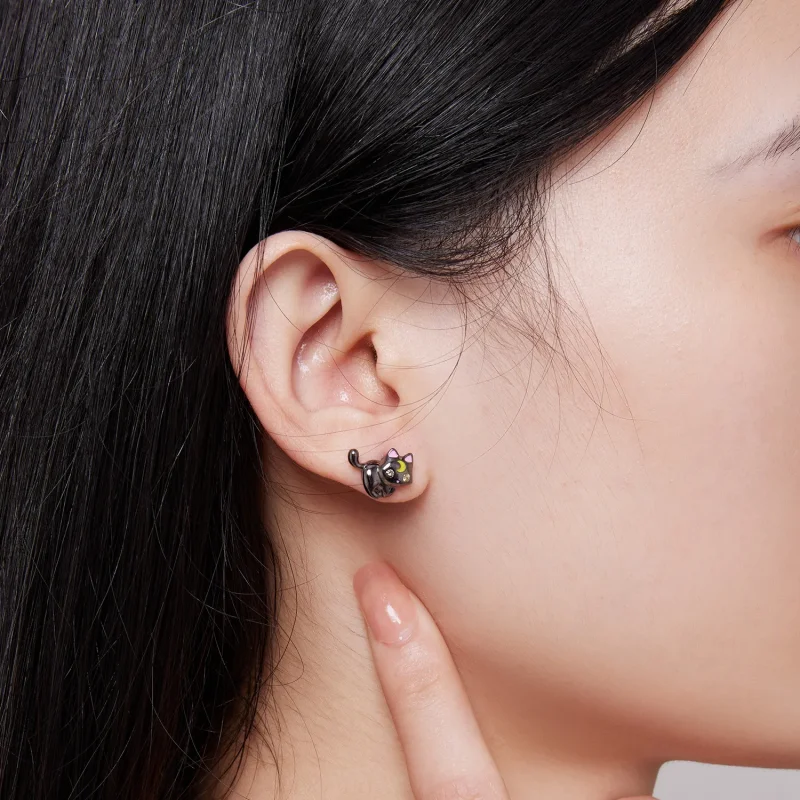 (bilde for) Pandora Style Moon Kitten Studs øredobber - SCE1584 - Vis 5
