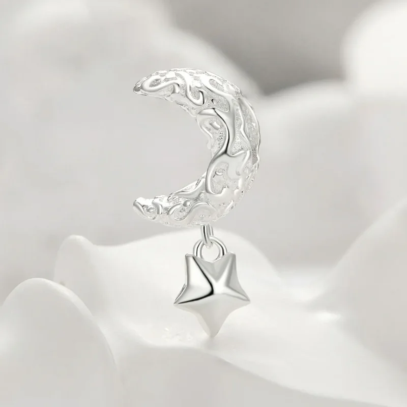 (bilde for) Pandora Style Moon Pattern Charm - SCC2619 - Vis 2