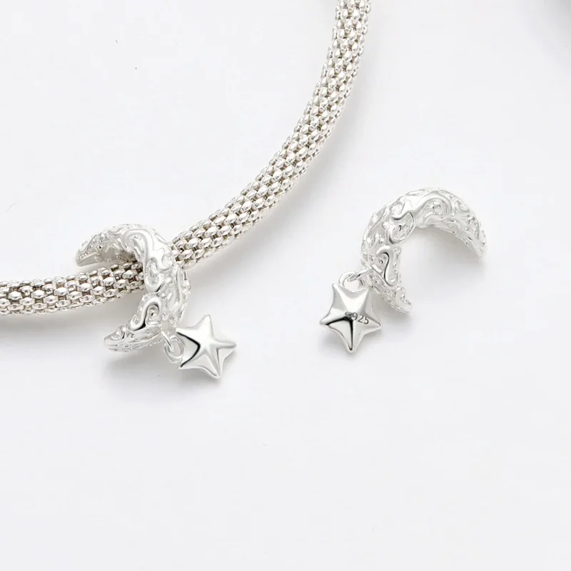 (bilde for) Pandora Style Moon Pattern Charm - SCC2619 - Vis 4