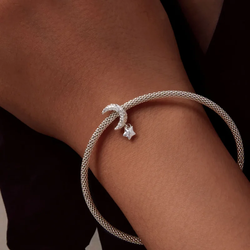 (bilde for) Pandora Style Moon Pattern Charm - SCC2619 - Vis 6