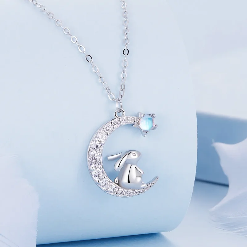 (bilde for) Pandora Style Moon Rabbit Halskjede - BSN302 - Vis 2