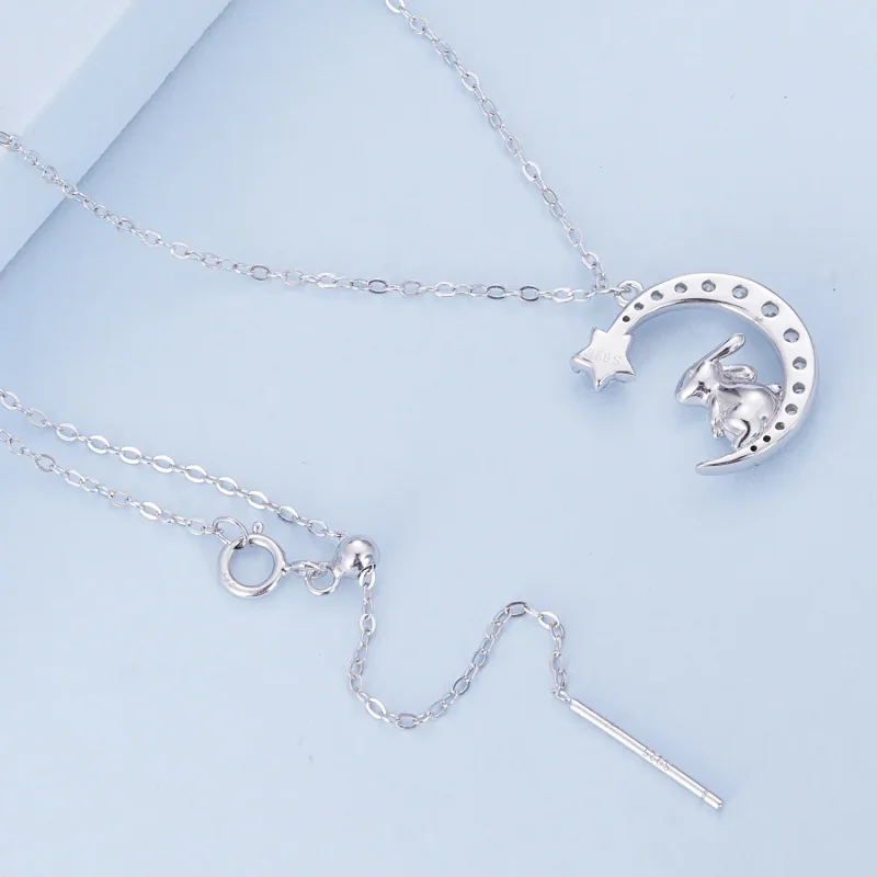 (bilde for) Pandora Style Moon Rabbit Halskjede - BSN302 - Vis 4