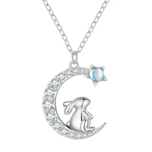 (bilde for) Pandora Style Moon Rabbit Halskjede - BSN302