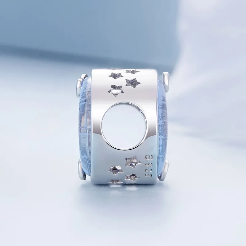 (bilde for) Pandora Style Moon Starburst Charm - BSC927 - Vis 3