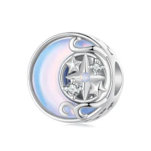 (bilde for) Pandora Style Moon Starburst Charm - BSC927