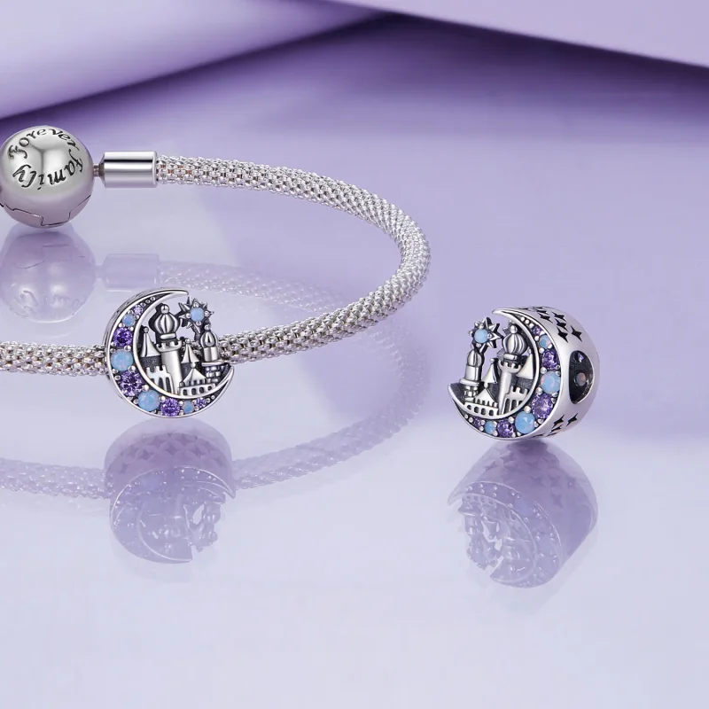 (bilde for) Pandora Style Moonlight Castle Charm - BSC892 - Vis 4