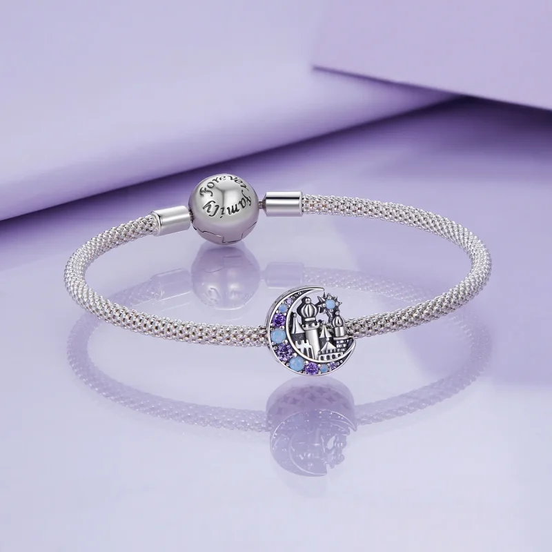 (bilde for) Pandora Style Moonlight Castle Charm - BSC892 - Vis 5