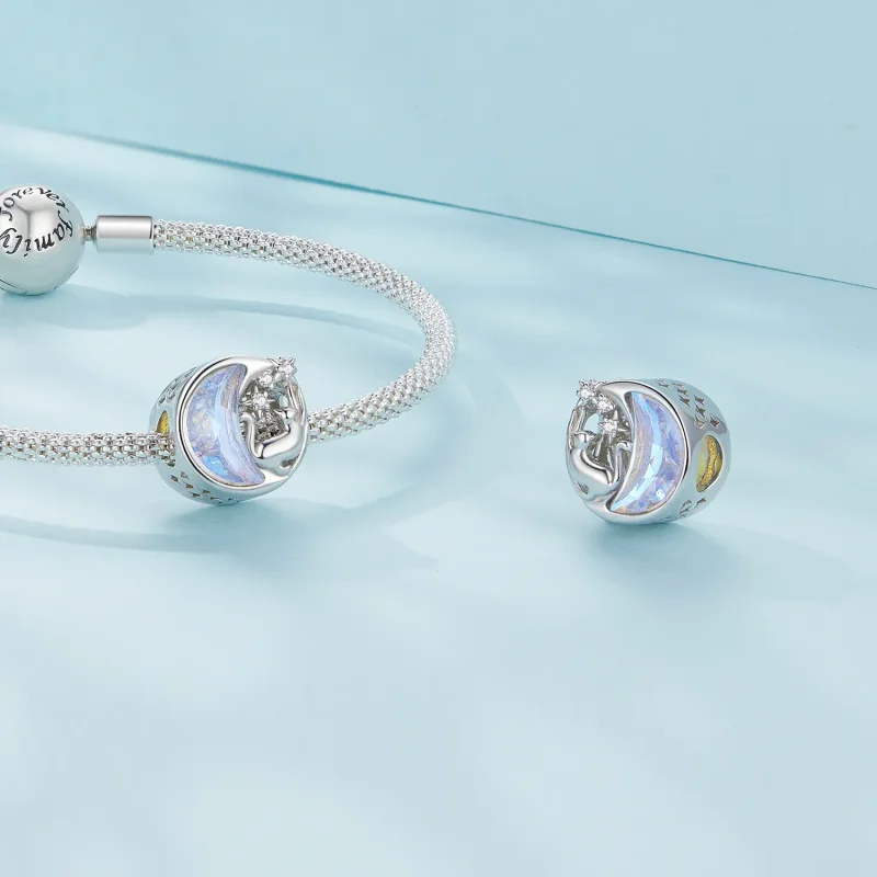 (bilde for) Pandora Style Moonlight Cat Charm - SCC2538 - Vis 4