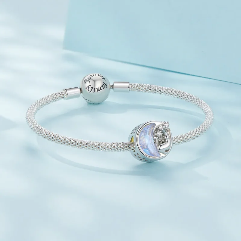(bilde for) Pandora Style Moonlight Cat Charm - SCC2538 - Vis 5