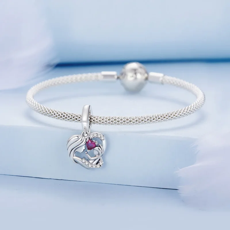 (bilde for) Pandora Style Mother and Son Hug Dangle - BSC901 - Vis 3