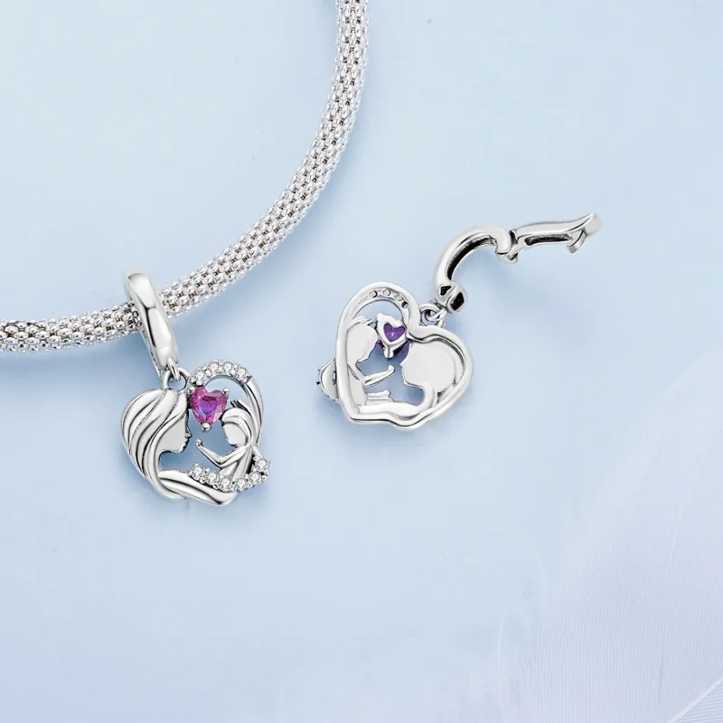 (bilde for) Pandora Style Mother and Son Hug Dangle - BSC901 - Vis 4