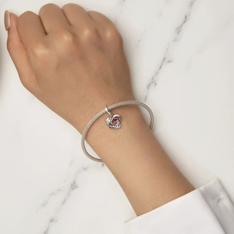 (bilde for) Pandora Style Mother and Son Hug Dangle - BSC901 - Vis 6