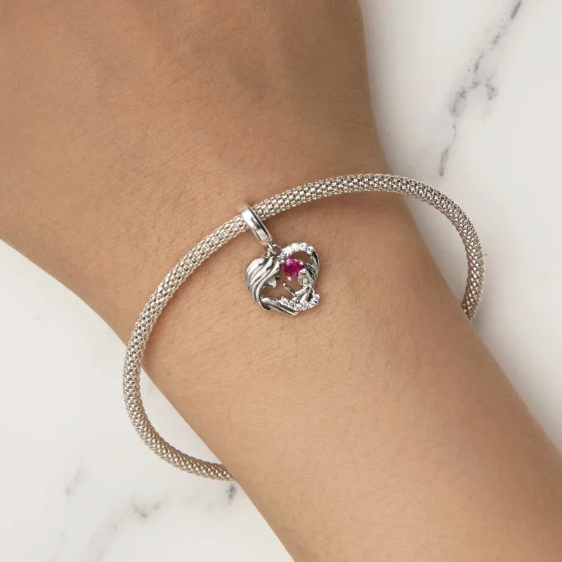 (bilde for) Pandora Style Mother and Son Hug Dangle - BSC901 - Vis 7