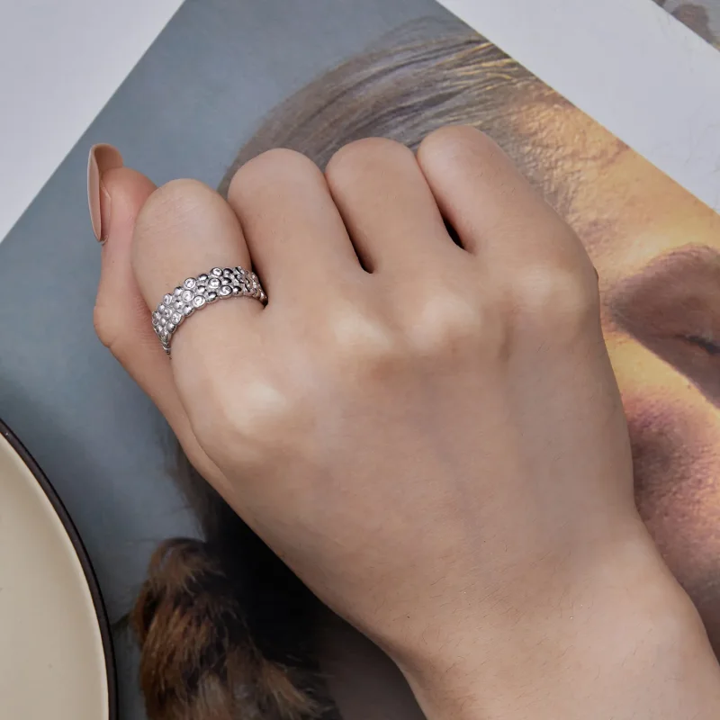 (bilde for) Pandora Style Multi-Player Bean Ring - BSR407 - Vis 7