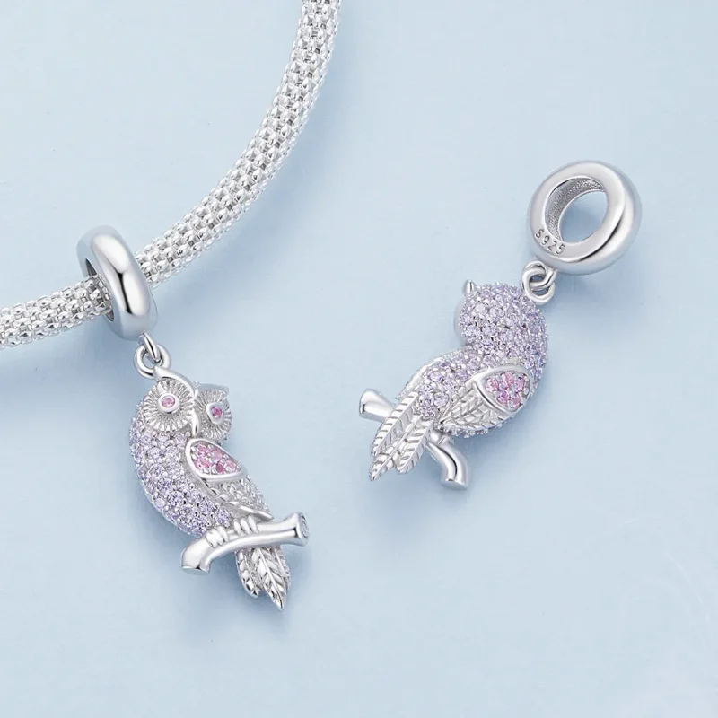 (bilde for) Pandora Style Owl Dingle - BSC832 - Vis 4