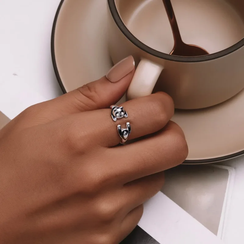 (bilde for) Pandora Style Panda Ring - SCR969-E - Vis 5