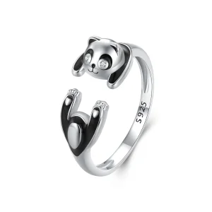 (bilde for) Pandora Style Panda Ring - SCR969-E