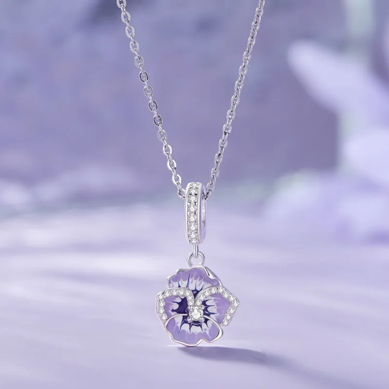 (bilde for) Pandora Style Pansy Dangle - SCC2583 - Vis 3