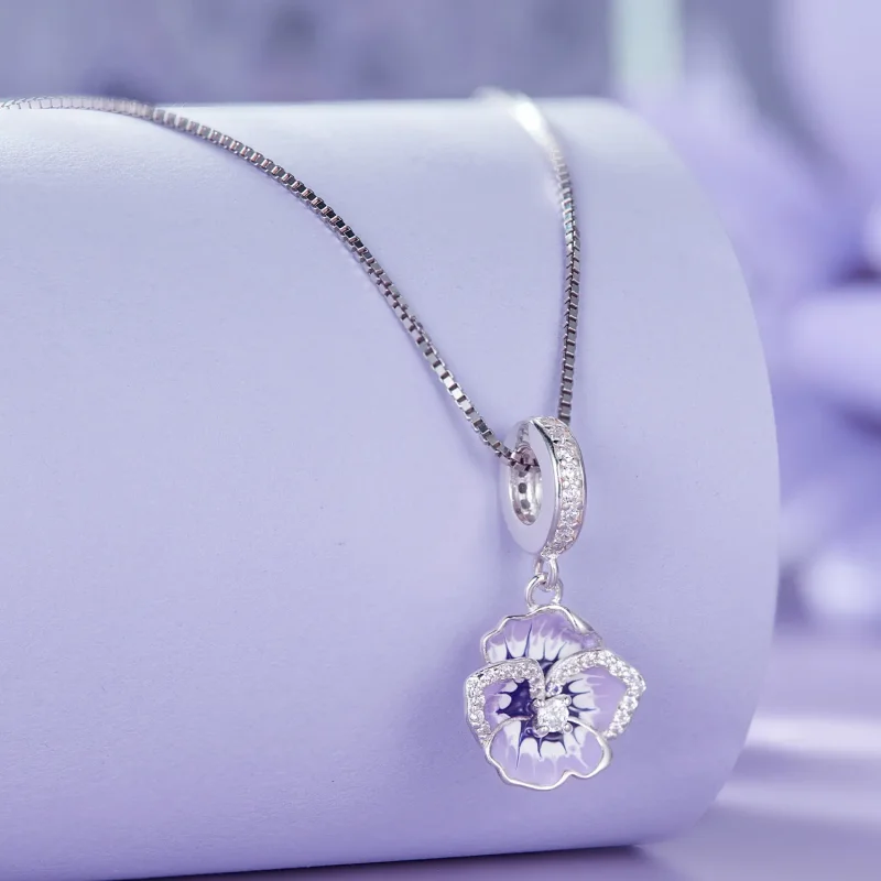 (bilde for) Pandora Style Pansy Dangle - SCC2583 - Vis 4