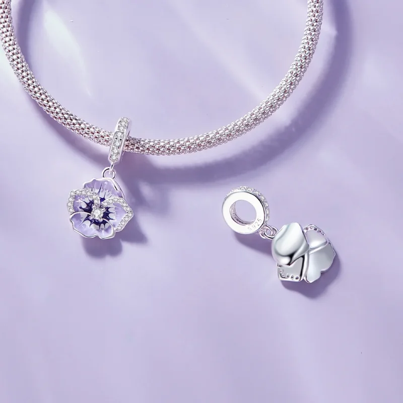 (bilde for) Pandora Style Pansy Dangle - SCC2583 - Vis 6