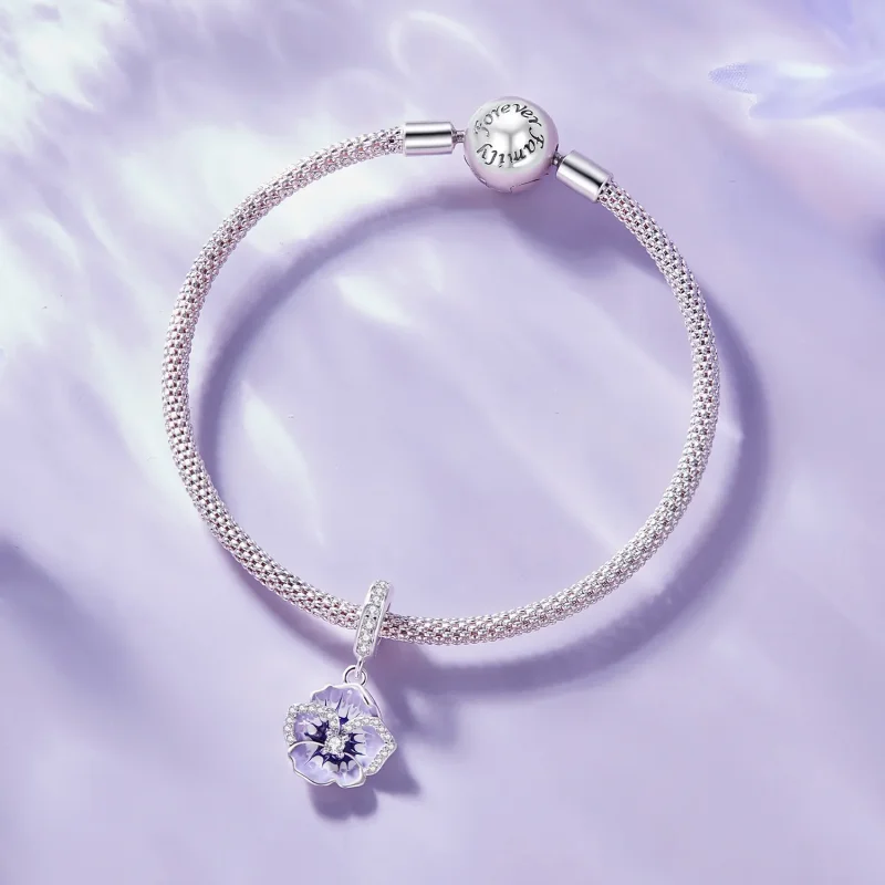 (bilde for) Pandora Style Pansy Dangle - SCC2583 - Vis 7