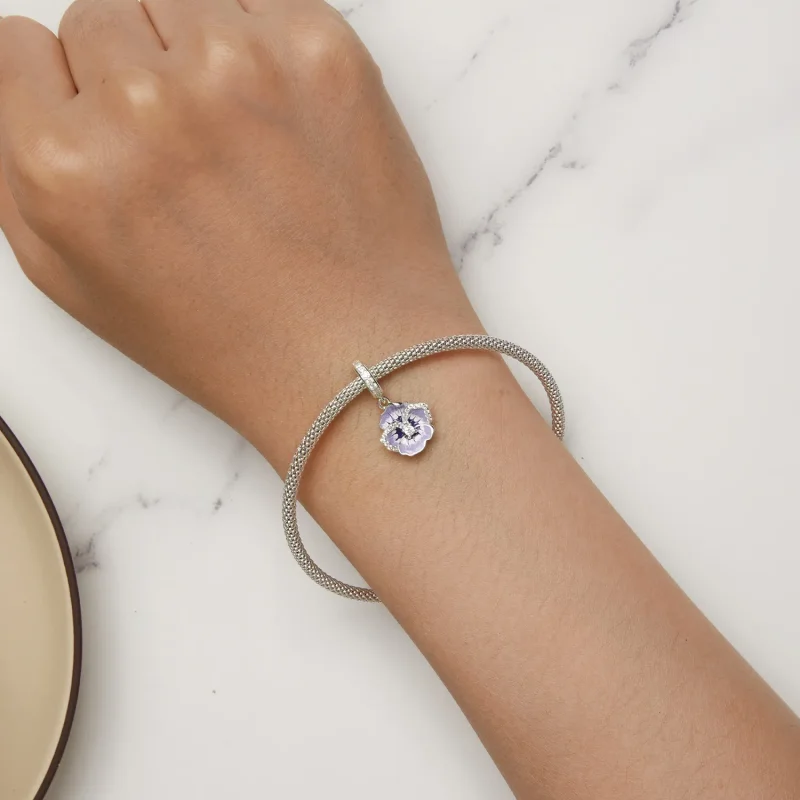 (bilde for) Pandora Style Pansy Dangle - SCC2583 - Vis 9