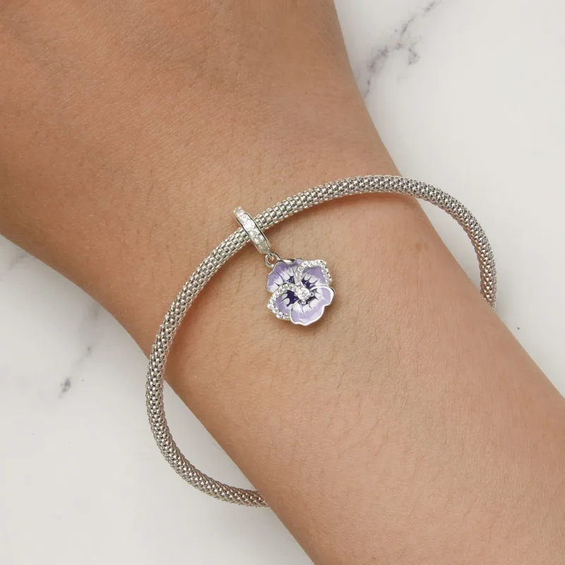 (bilde for) Pandora Style Pansy Dangle - SCC2583 - Vis 10