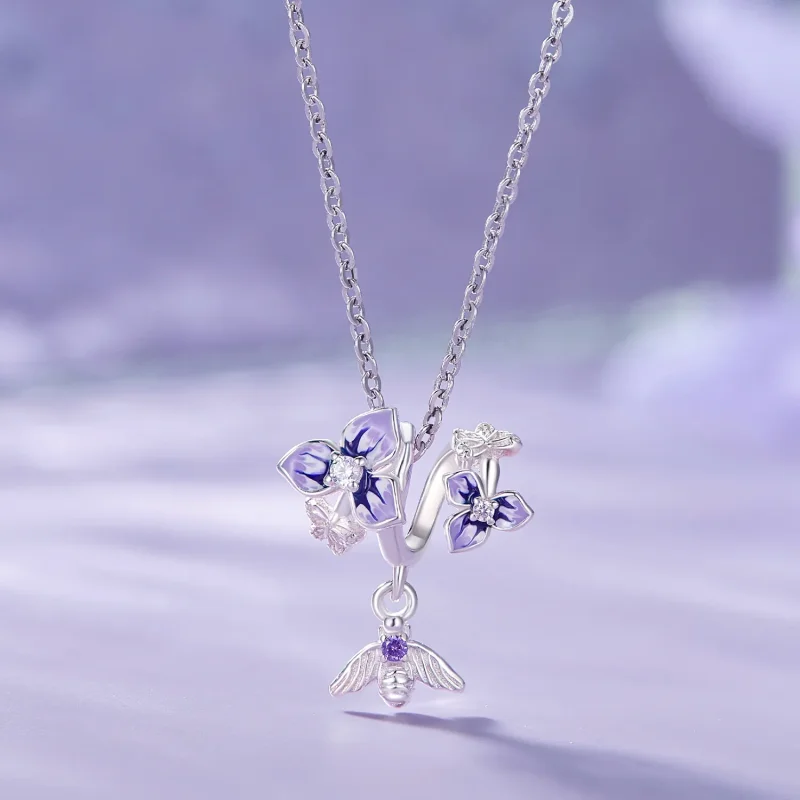 (bilde for) Pandora Style Pansy Dangle - SCC2584 - Vis 3