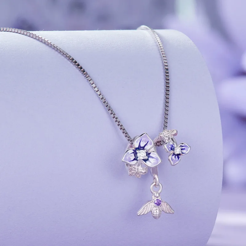 (bilde for) Pandora Style Pansy Dangle - SCC2584 - Vis 4
