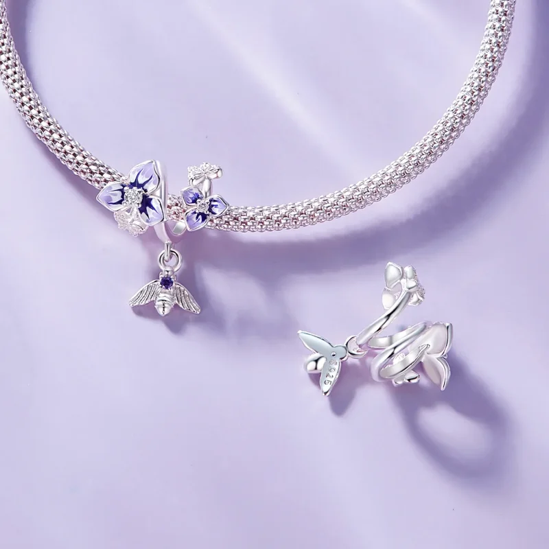 (bilde for) Pandora Style Pansy Dangle - SCC2584 - Vis 6
