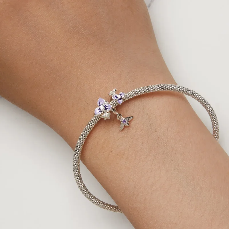 (bilde for) Pandora Style Pansy Dangle - SCC2584 - Vis 9