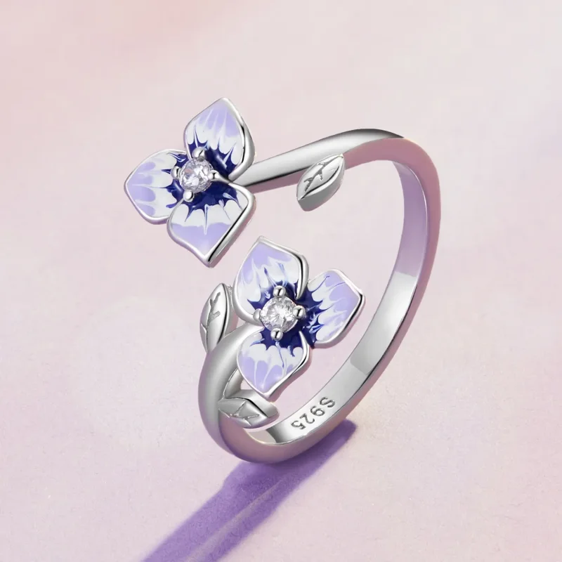 (bilde for) Pandora Style Pansy Ring - BSR451-E - Vis 2