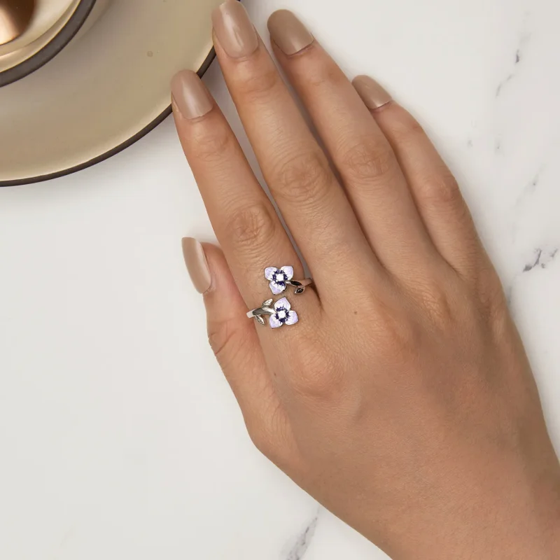 (bilde for) Pandora Style Pansy Ring - BSR451-E - Vis 5