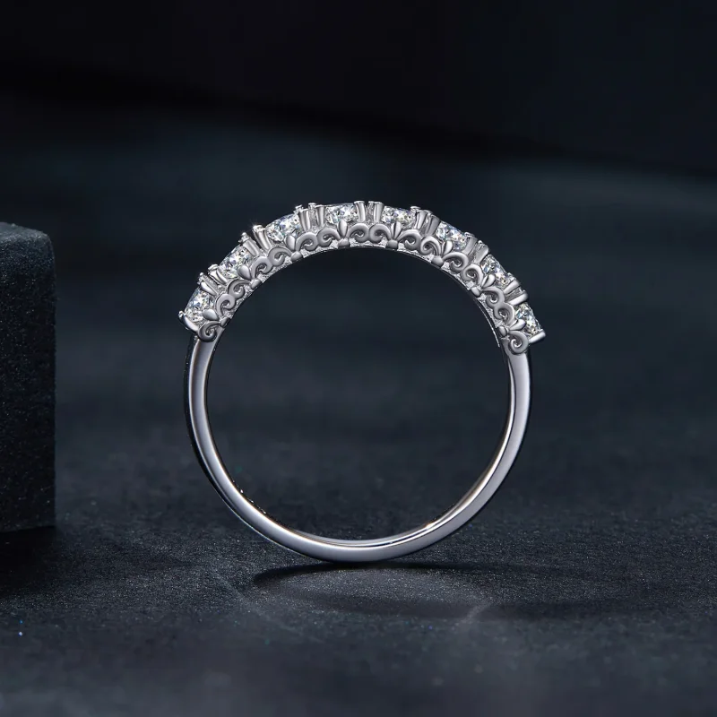 (bilde for) Pandora Style Patternmoissanite Ring (ett sertifikat) - MSR015 - Vis 3
