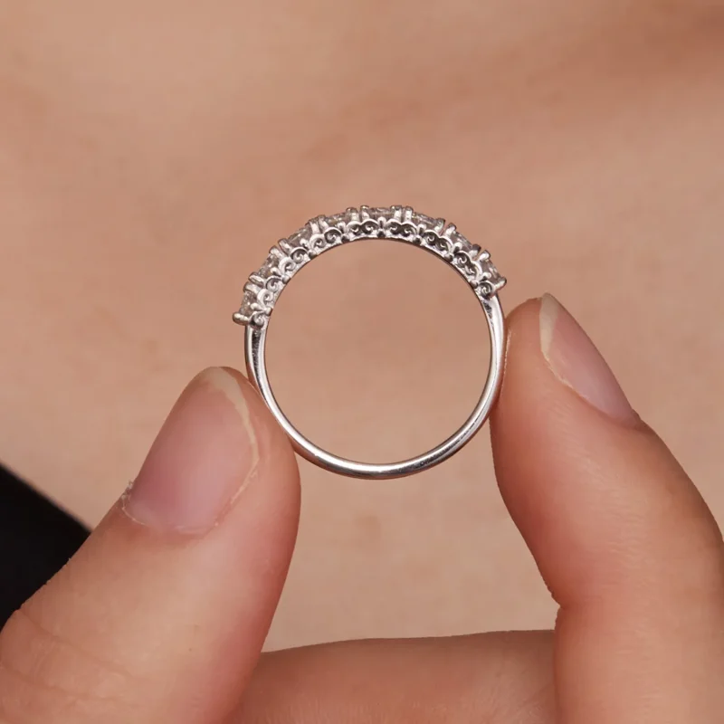 (bilde for) Pandora Style Patternmoissanite Ring (ett sertifikat) - MSR015 - Vis 7
