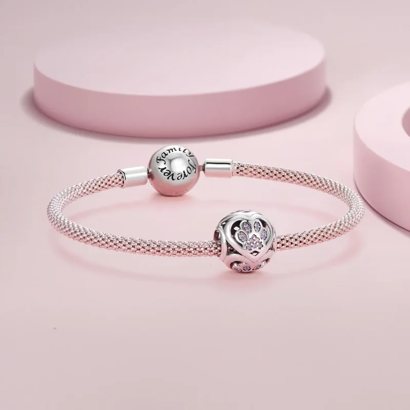 (bilde for) Pandora Style Paw Print Charm - SCC2578 - Vis 5
